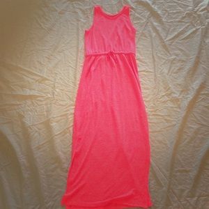 Old Navy girls cute pink maxi dress